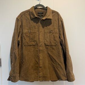 Banana Republic Brown Khaki Shacket chore cost Shirt jacket corduroy